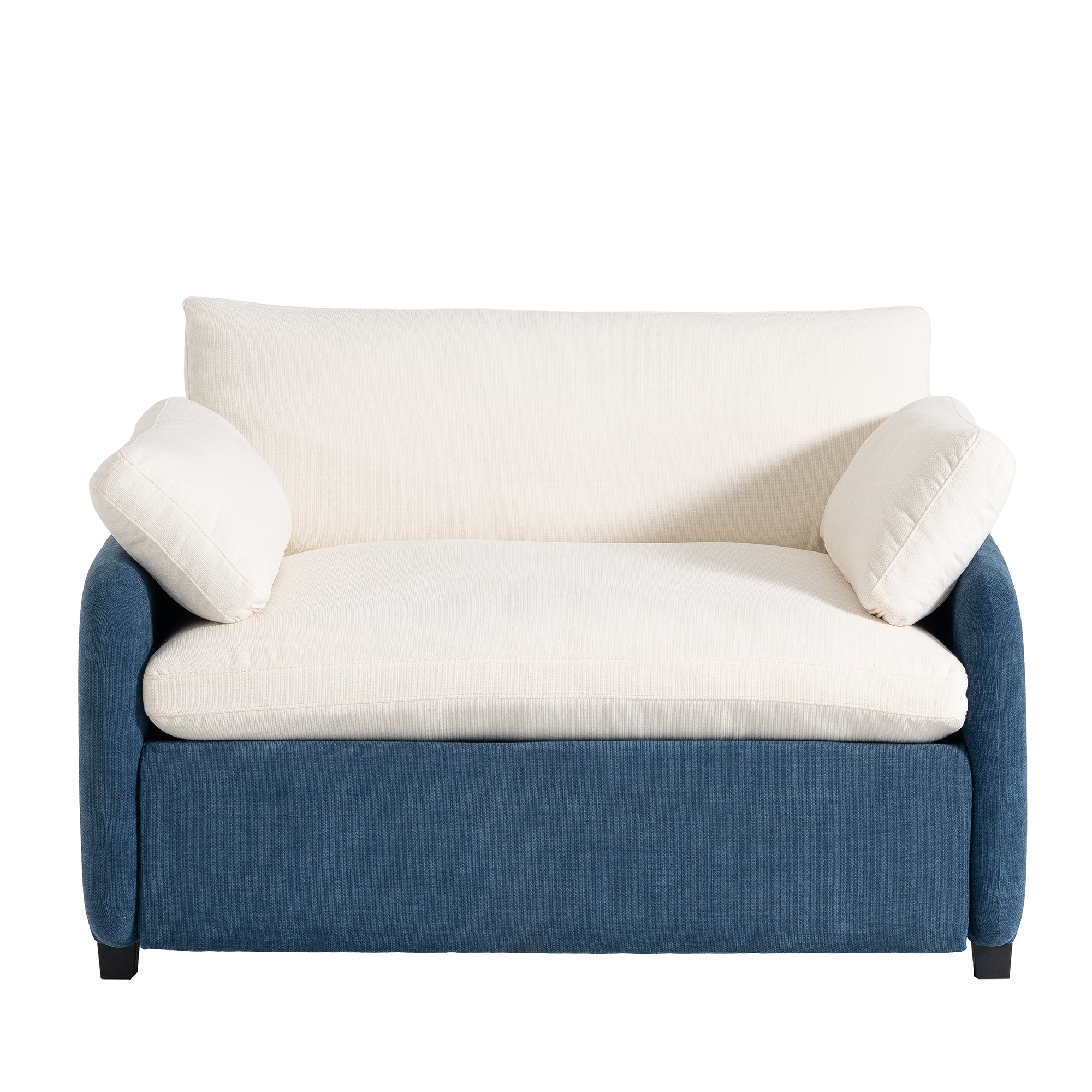 [Video]50*43 Oversized Chenille Single Sofa Chair,Wide and Deep Seat Accent Chair,Modern Upholstered Comfy Armchair,Color Blocking Couch Lounge with Pillows for Living Room,Apartment,Bedroom,3 Colors