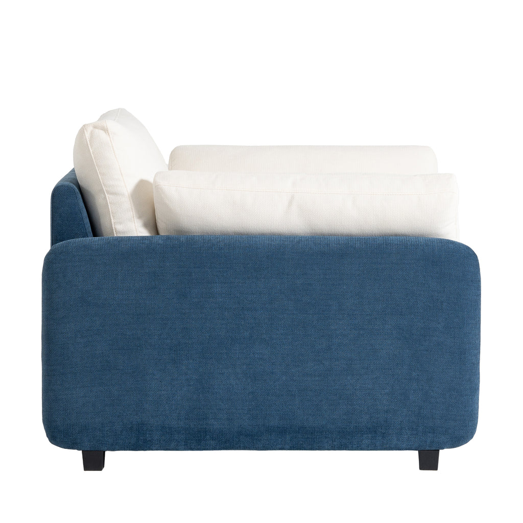 [Video]50*43 Oversized Chenille Single Sofa Chair,Wide and Deep Seat Accent Chair,Modern Upholstered Comfy Armchair,Color Blocking Couch Lounge with Pillows for Living Room,Apartment,Bedroom,3 Colors