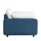 [Video]50*43 Oversized Chenille Single Sofa Chair,Wide and Deep Seat Accent Chair,Modern Upholstered Comfy Armchair,Color Blocking Couch Lounge with Pillows for Living Room,Apartment,Bedroom,3 Colors