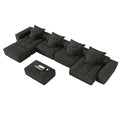 Modern Oversized Chenille Fabric Modular Sectional Sofa.