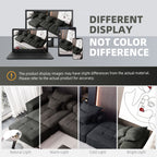 Modern Oversized Modular Sectional Sofa,Sparkling Chenille Fabric Soft Cushion Sofa with 6 Pillows,6 PCS DIY Combination Tufted Sofa,No Assembly Required,BLACK