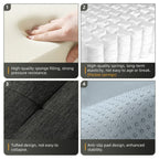 Modern Oversized Modular Sectional Sofa,Sparkling Chenille Fabric Soft Cushion Sofa with 6 Pillows,6 PCS DIY Combination Tufted Sofa,No Assembly Required,BLACK