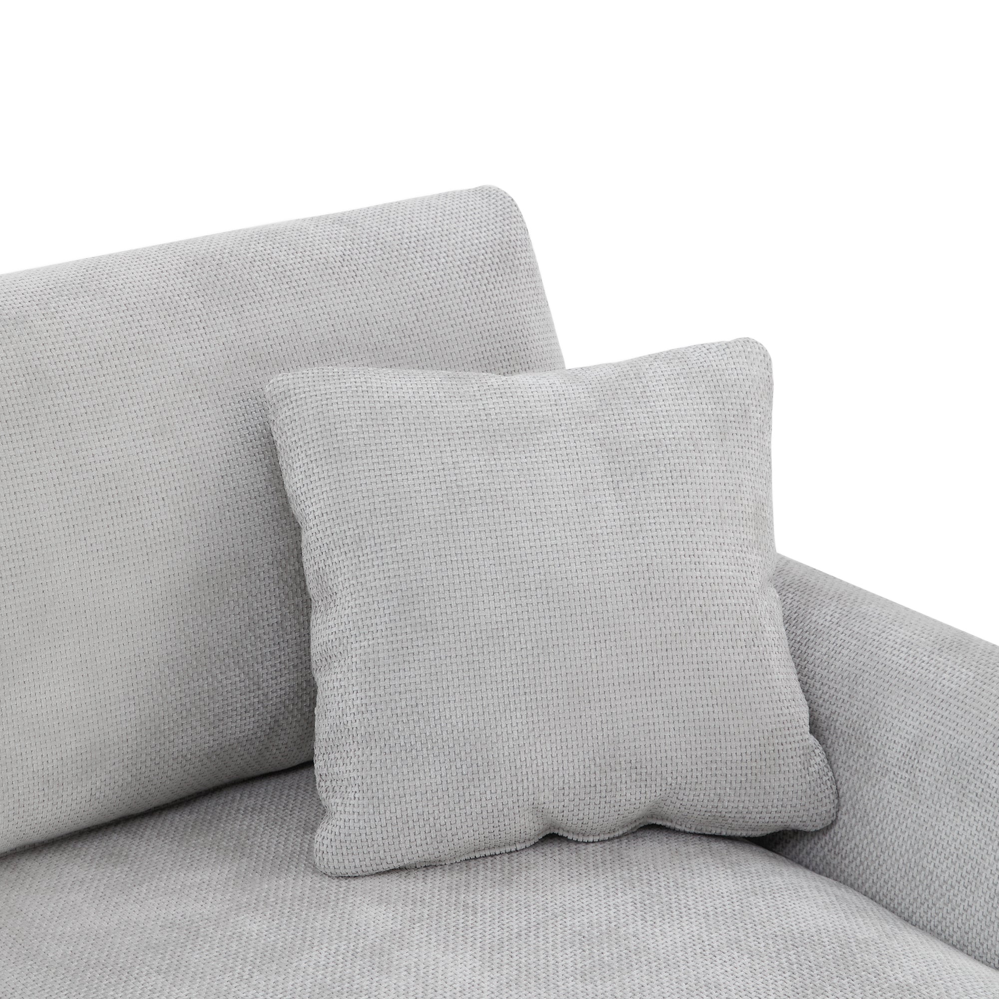 [VIDEO provided] [New] 119*55" Modern Oversized Sectional Sofa,L-shaped Luxury Couch Set with 2 Free pillows,5-seat Chenille Indoor Furniture with Chaise for Living Room,Apartment,Office,2 Colors