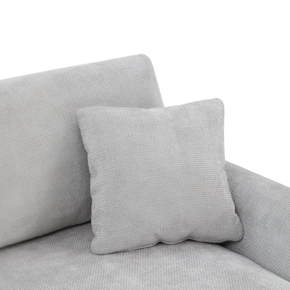 [VIDEO provided] [New] 119*55" Modern Oversized Sectional Sofa,L-shaped Luxury Couch Set with 2 Free pillows,5-seat Chenille Indoor Furniture with Chaise for Living Room,Apartment,Office,2 Colors