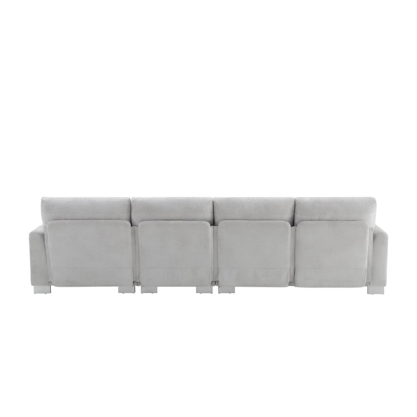 [VIDEO provided] [New] 119*55" Modern Oversized Sectional Sofa,L-shaped Luxury Couch Set with 2 Free pillows,5-seat Chenille Indoor Furniture with Chaise for Living Room,Apartment,Office,2 Colors