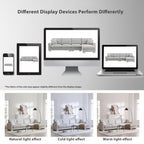 [VIDEO provided] [New] 119*55" Modern Oversized Sectional Sofa,L-shaped Luxury Couch Set with 2 Free pillows,5-seat Chenille Indoor Furniture with Chaise for Living Room,Apartment,Office,2 Colors