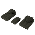 Modern Oversized Modular Tufted Sectional Sofa in Chenille.