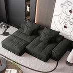 Modern Oversized Modular Tufted Sectional Sofa in Chenille.