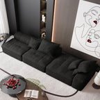 Modern Oversized Modular Tufted Sectional Sofa in Chenille.
