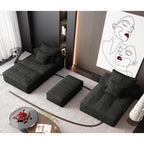 Modern Oversized Modular Tufted Sectional Sofa in Chenille.