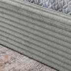 Modern Queen Size Upholstered Bed Frame with Curved Headboard, Velvet Fabric, No Box Spring Required, Grey