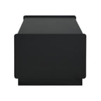 U-Can Modern Rectangle Coffee Table with 4 Drawers and 2 Display Shelves, 47.2' Wood Coffee Table with Fluted Style, Tempered Glass for Living Room