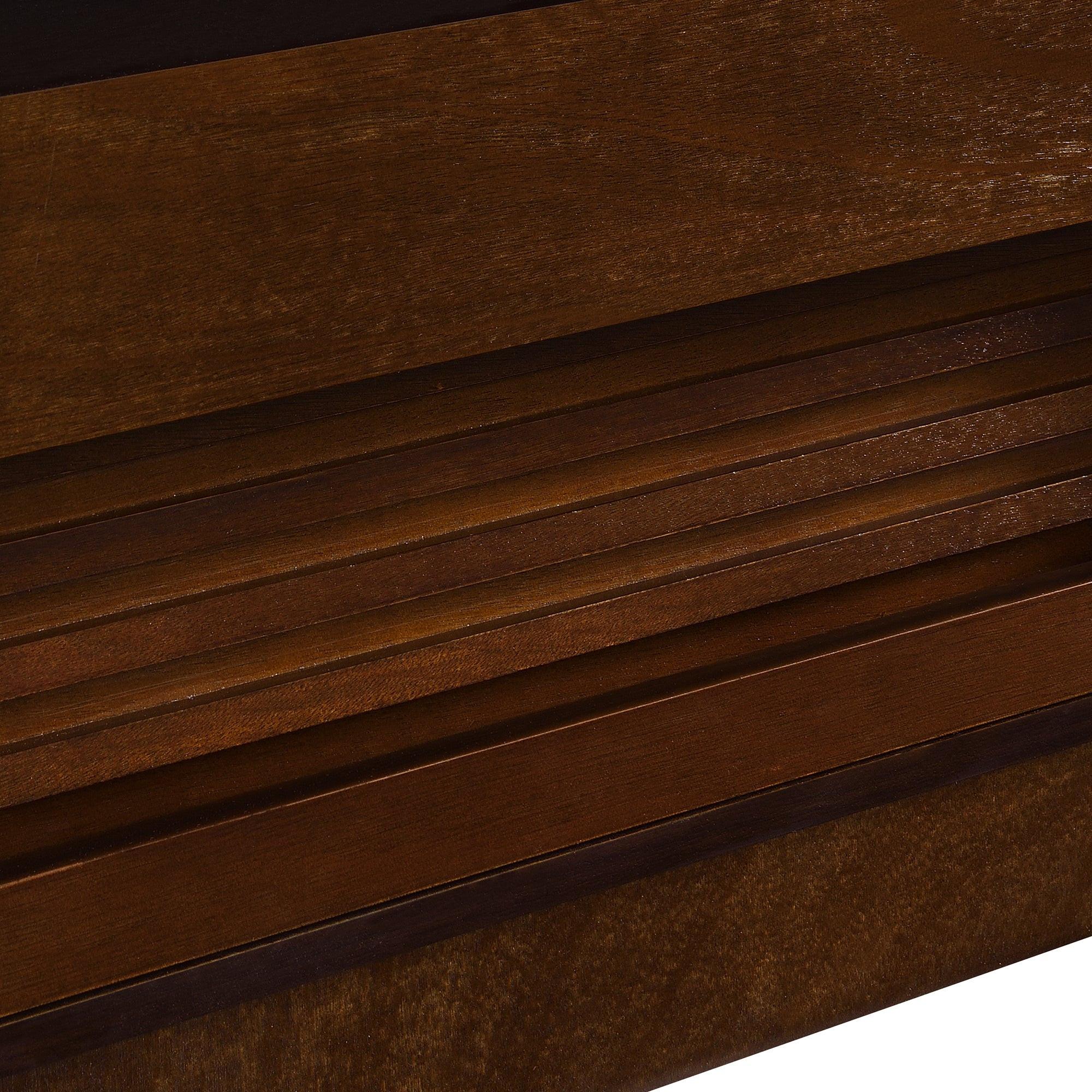 Modern Rectangle Wood Coffee Table with Storage Shelves.