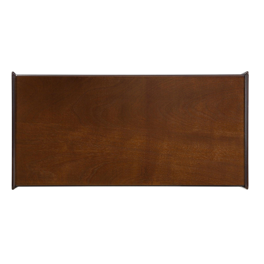 Modern Rectangle Wood Coffee Table with Storage Shelves.