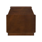 Modern Rectangle Wood Coffee Table with Storage Shelves.