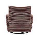 Modern Style 360° Swivel Leisure Chair Fabric Striped Armrest Swivel Chair with sand-rimmed fabric and metal bracket, suitable for living room, balcony and bedroom Accent Chair