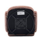 Modern Style 360° Swivel Leisure Chair Fabric Striped Armrest Swivel Chair with sand-rimmed fabric and metal bracket, suitable for living room, balcony and bedroom Accent Chair