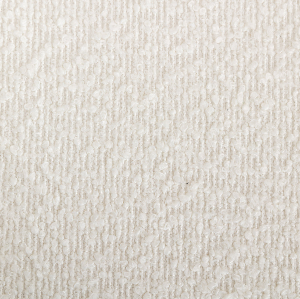 Burbank Modern Round Boucle Dining Chairs, Set of 2, White