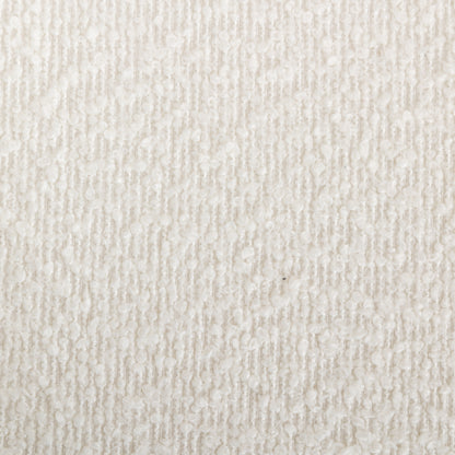 Burbank Modern Round Boucle Dining Chairs, Set of 2, White