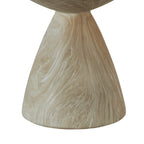 Cement Outdoor End Tables for Patio, GardenAccent Table Faux Terrazzo Accent Table, Modern Small Round Side Tablefor Outside, Tree Stump Garden Stool DrumTable indoor and Outdoor End Table