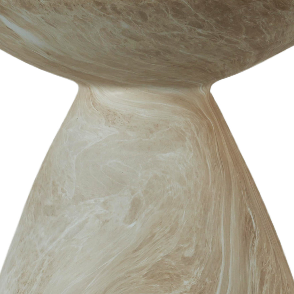 Cement Outdoor End Tables for Patio, GardenAccent Table Faux Terrazzo Accent Table, Modern Small Round Side Tablefor Outside, Tree Stump Garden Stool DrumTable indoor and Outdoor End Table