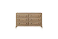 Modern 6 Drawer Dresser Sand Finish