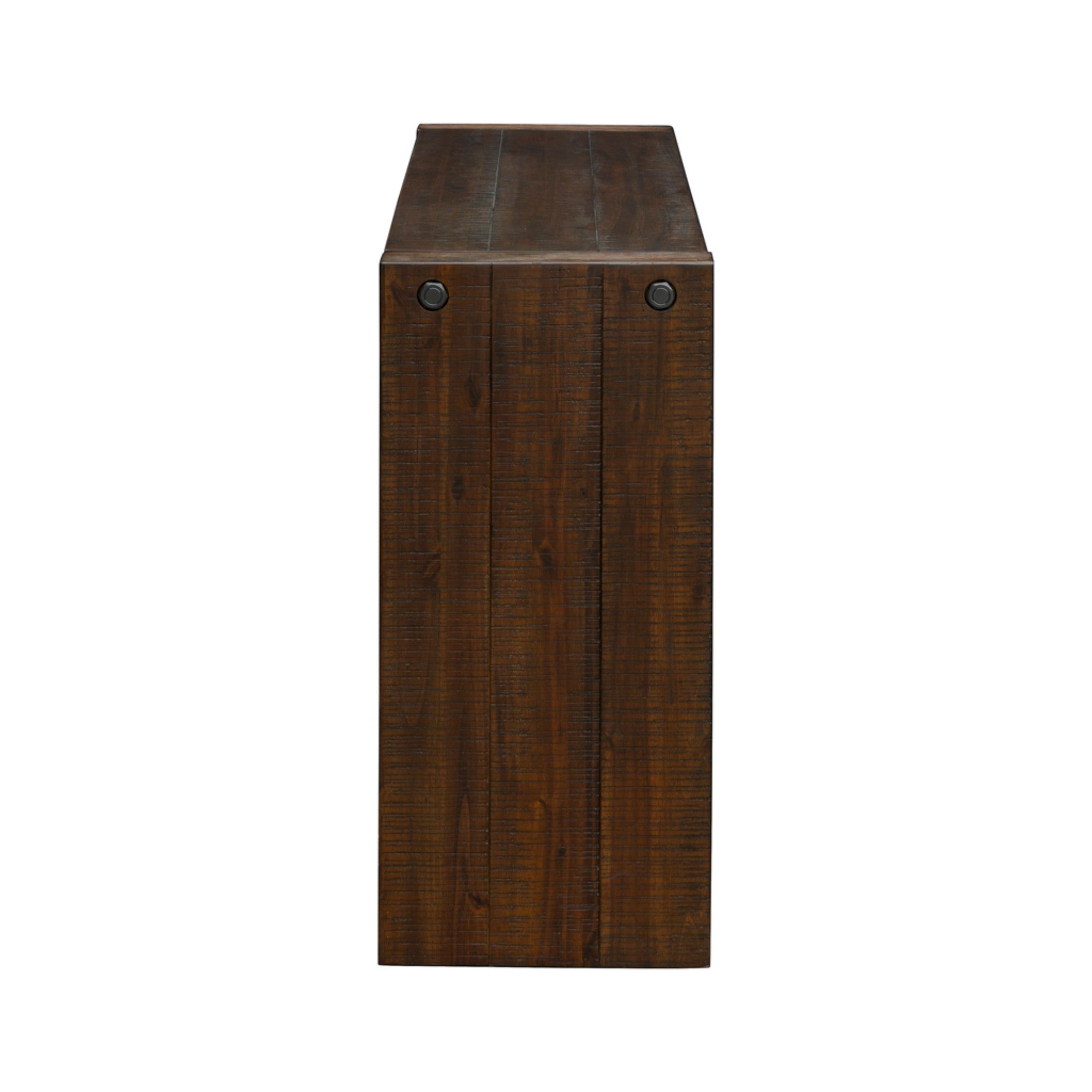 Modern Solid Wood 54' Console Table with Distressed Finish in Brown Console Table