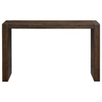 Modern Solid Wood 54' Console Table with Distressed Finish in Brown Console Table