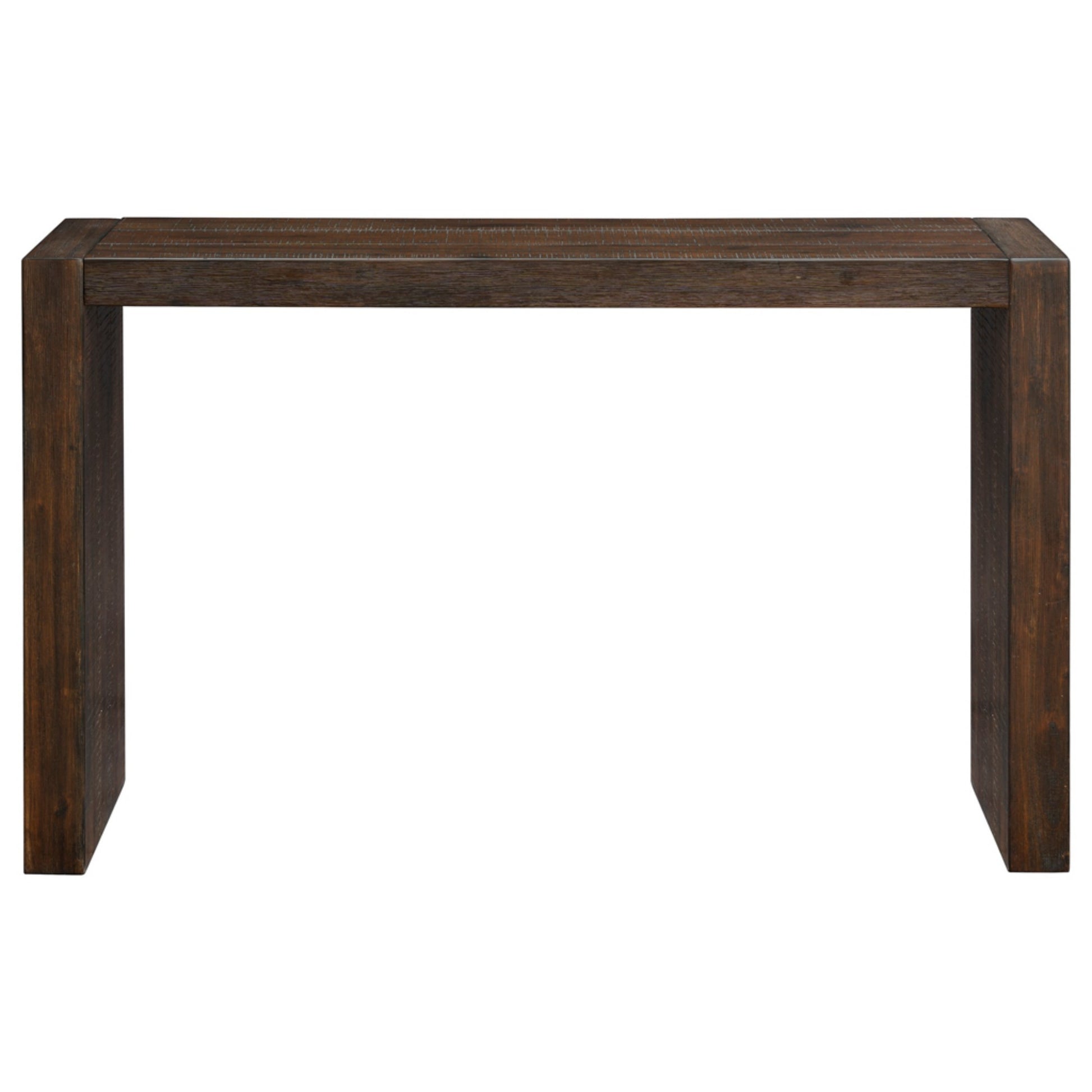 Modern Solid Wood 54' Console Table with Distressed Finish in Brown Console Table