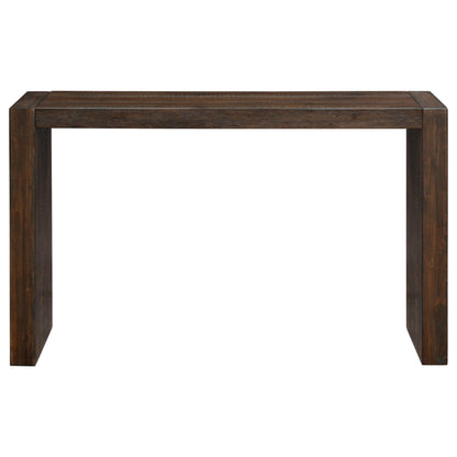 Modern Solid Wood 54' Console Table with Distressed Finish in Brown Console Table