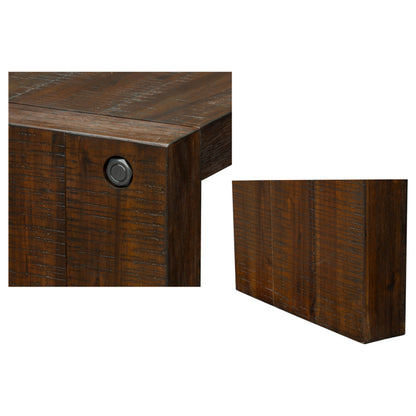 Modern Solid Wood 54' Console Table with Distressed Finish in Brown Console Table