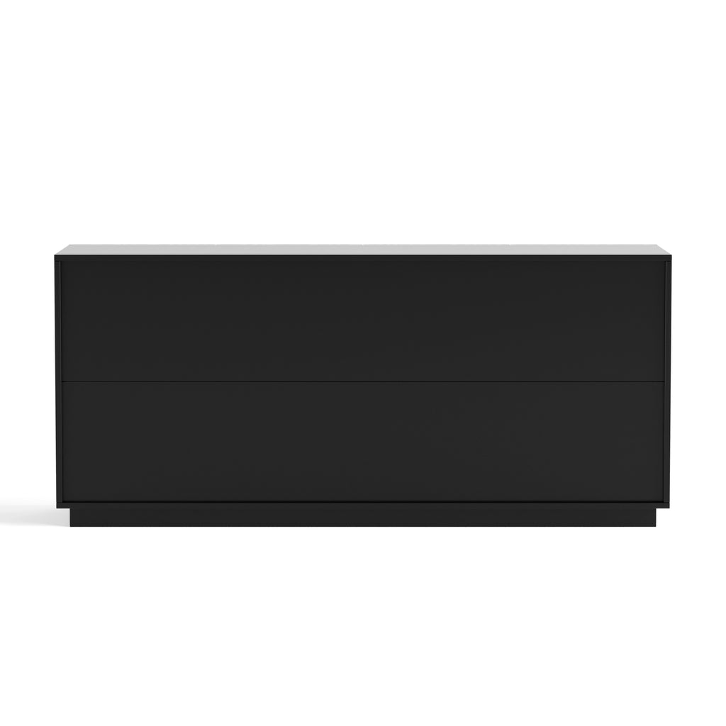 Sideboard Buffet Cabinet, 4 Doors Modern Accent Storage Sideboard, Luxurious Floor Cabinet Buffet with Freestanding Anti Dumping for Kitchen, Living Room, 59' Wide Rectangular Buffet Table(Black)