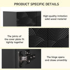 Sideboard Buffet Cabinet, 4 Doors Modern Accent Storage Sideboard, Luxurious Floor Cabinet Buffet with Freestanding Anti Dumping for Kitchen, Living Room, 59' Wide Rectangular Buffet Table(Black)