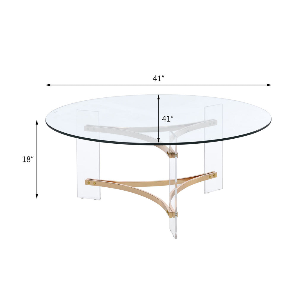 Sosi Gold Finish Coffee Table