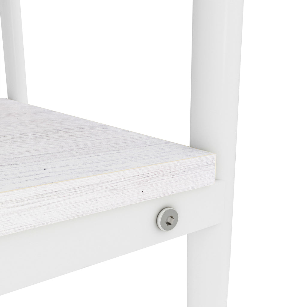 Set of 2 Rectangle End Table, Tempered Glass Tabletop with MDF layer, Modern Table for Living Room , Brown Glass