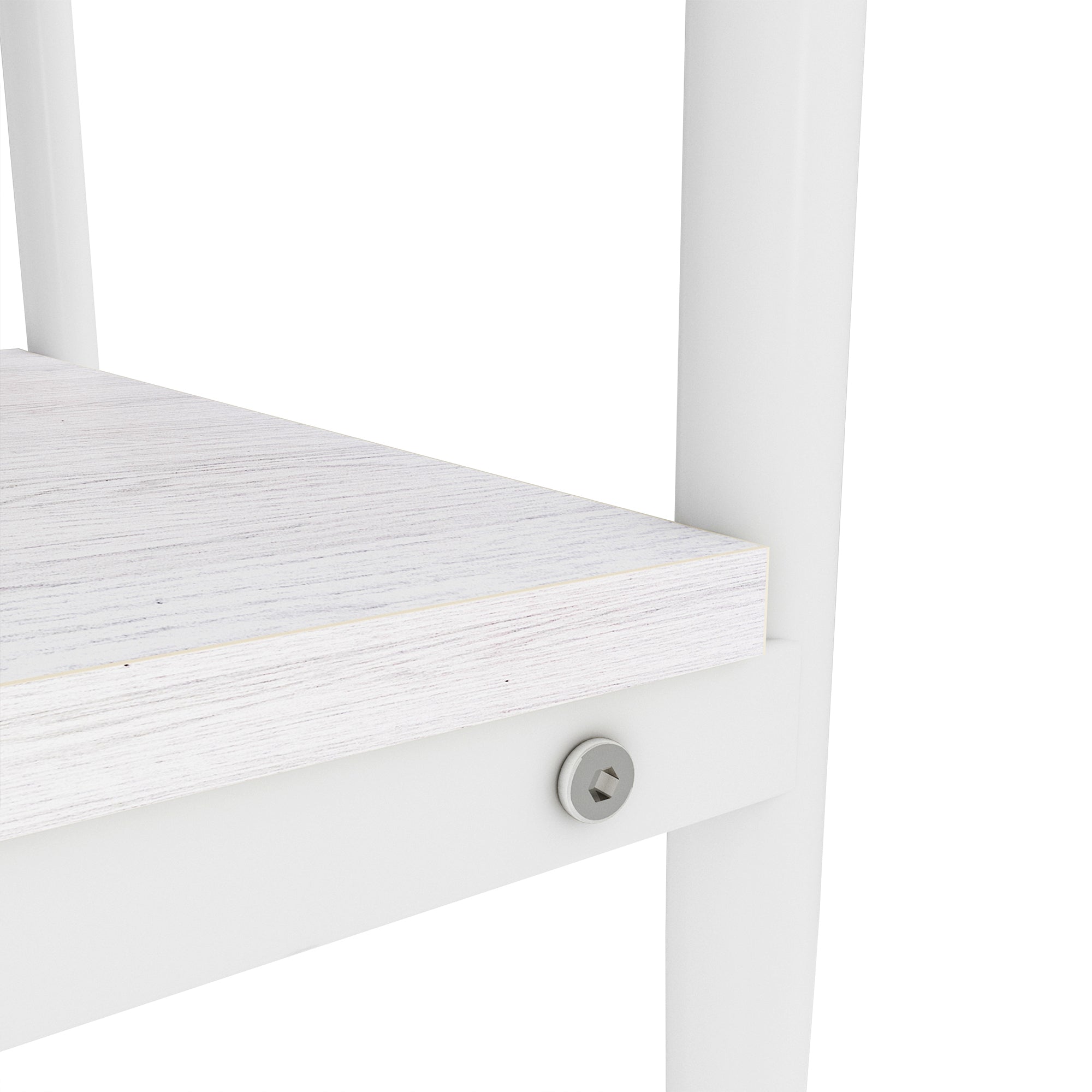 Set of 2 Rectangle End Table, Tempered Glass Tabletop with MDF layer, Modern Table for Living Room , Brown Glass