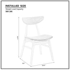 Wooden Dining Chairs Set of 2, Modern Soft Upholstered Kitchen Side Chairs,Wooden Frame Kitchen Chairs for Dining Room,Living Room,Restaurant,Black