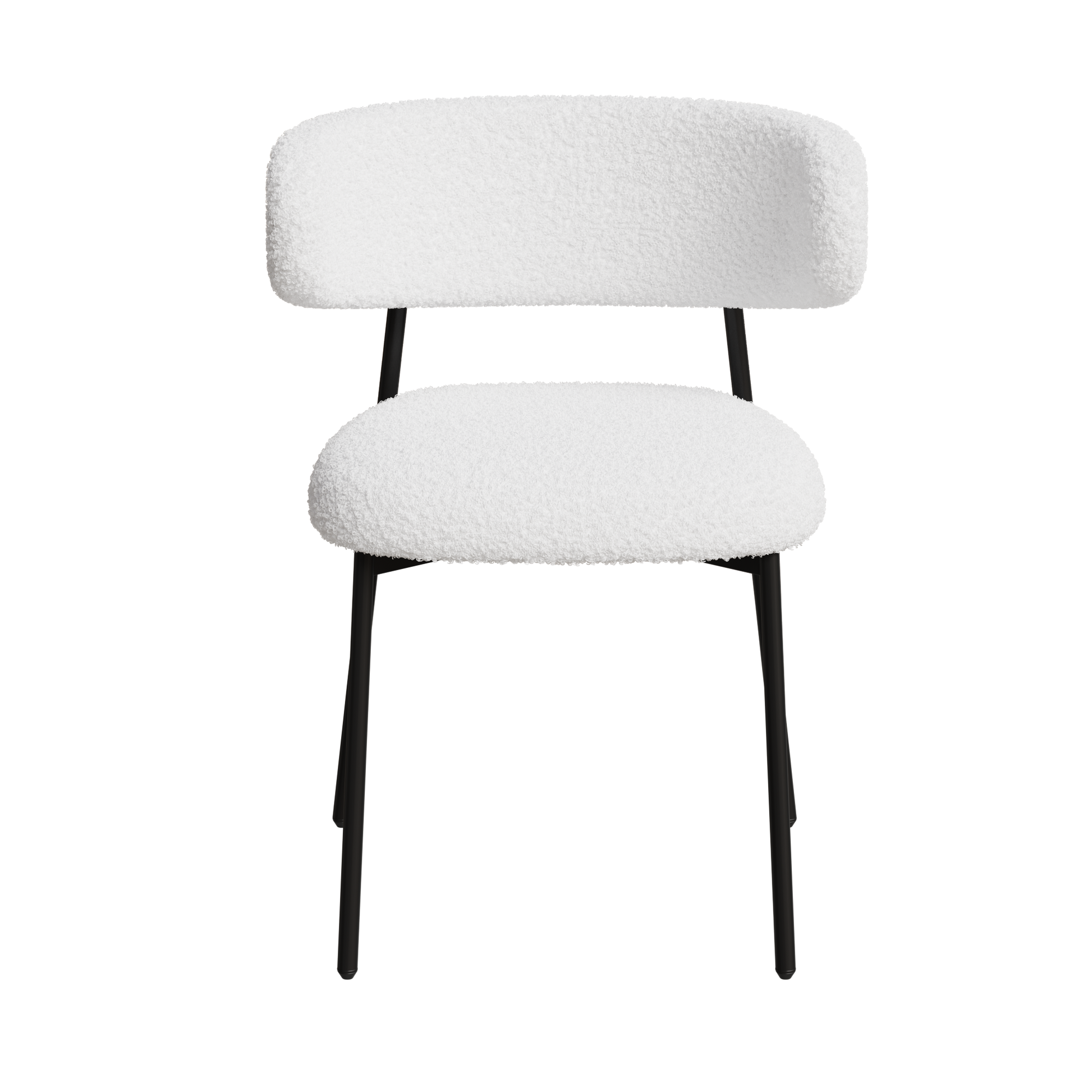 dining chairs set of 2 white , medieval modern dining chairs, teddy velvet chairs with metal legs, kitchen, easy to assemble suitable for home and office use