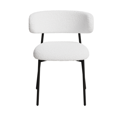 dining chairs set of 2 white , medieval modern dining chairs, teddy velvet chairs with metal legs, kitchen, easy to assemble suitable for home and office use