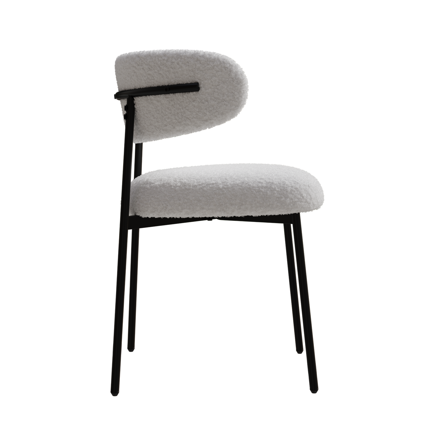 dining chairs set of 2 white , medieval modern dining chairs, teddy velvet chairs with metal legs, kitchen, easy to assemble suitable for home and office use