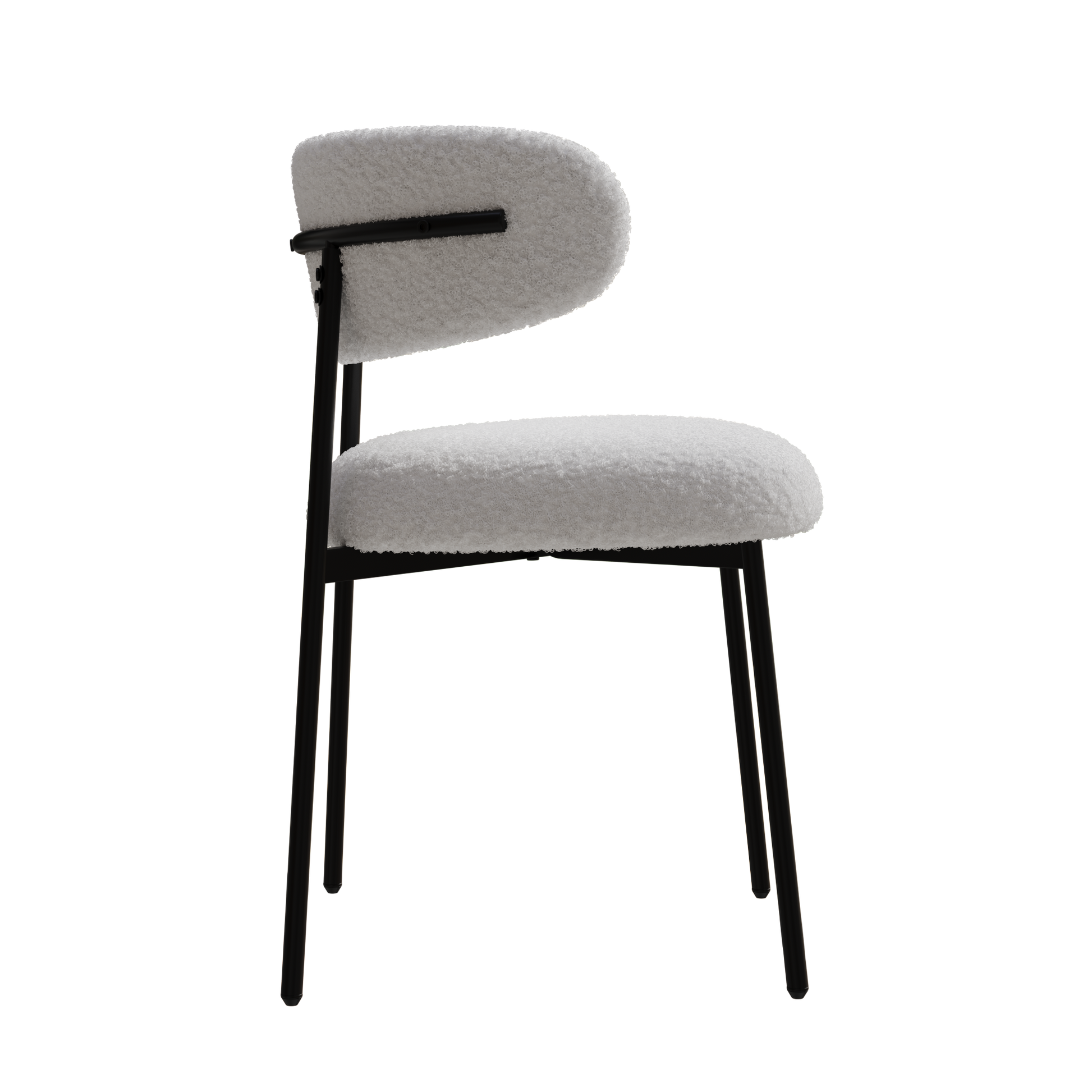 dining chairs set of 2 white , medieval modern dining chairs, teddy velvet chairs with metal legs, kitchen, easy to assemble suitable for home and office use