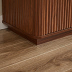 3 Drawers Drasser 2PCS, 27.6'' Wide Modern Chest of Drawers Curved wave Design,Nightstand,Wood Drawer Organizer for Bedroom, Living Room, Hallway, Walnut,27.6''W x 15.8''D x 27.4''H.