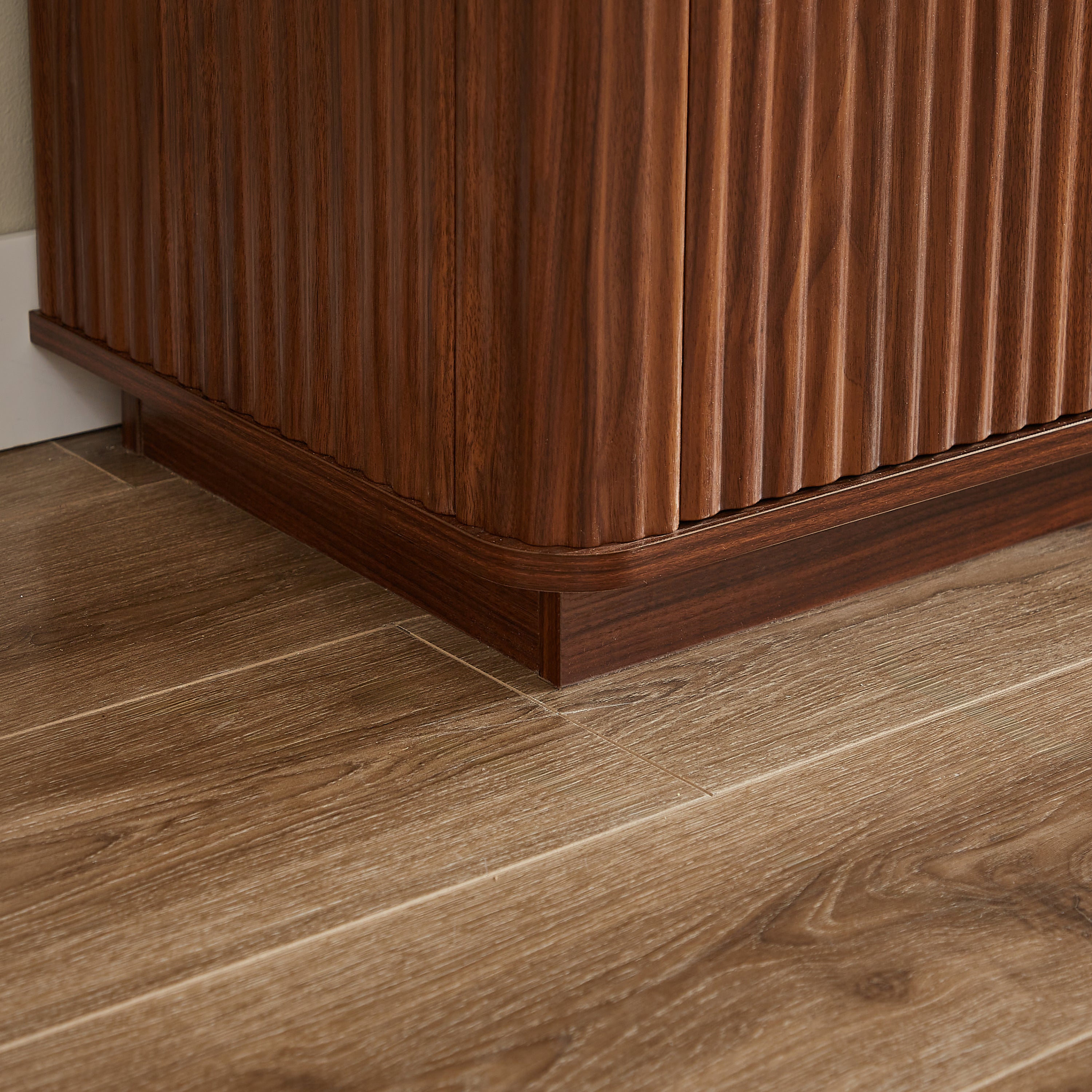 3 Drawers Drasser 2PCS, 27.6'' Wide Modern Chest of Drawers Curved wave Design,Nightstand,Wood Drawer Organizer for Bedroom, Living Room, Hallway, Walnut,27.6''W x 15.8''D x 27.4''H.