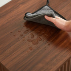 3 Drawers Drasser 2PCS, 27.6'' Wide Modern Chest of Drawers Curved wave Design,Nightstand,Wood Drawer Organizer for Bedroom, Living Room, Hallway, Walnut,27.6''W x 15.8''D x 27.4''H.