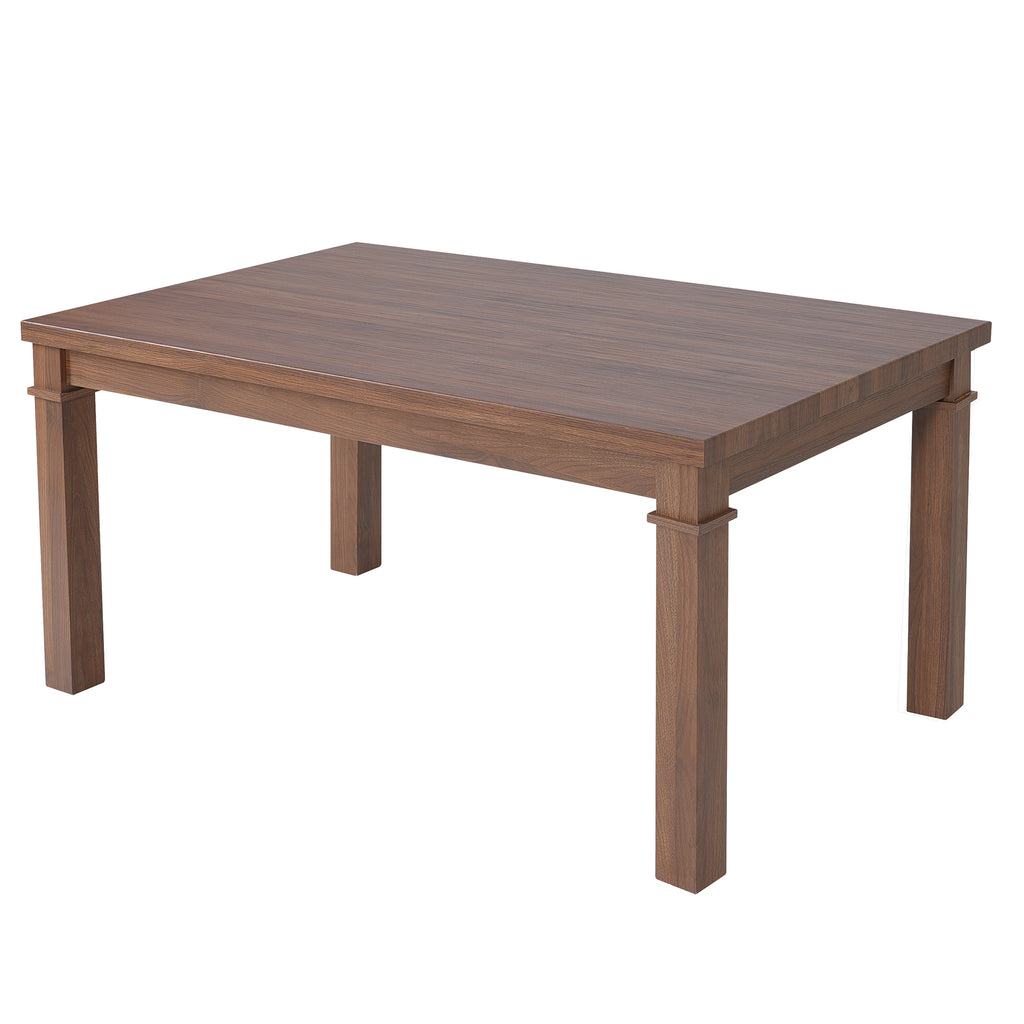 6-Piece Modern Dining Set, Rectangle Kitchen Table with 4 Upholstered Chairs & Bench, Ideal for Dining Room and Living Room, (Easy Assembly, Space Saving) Dining Table Set