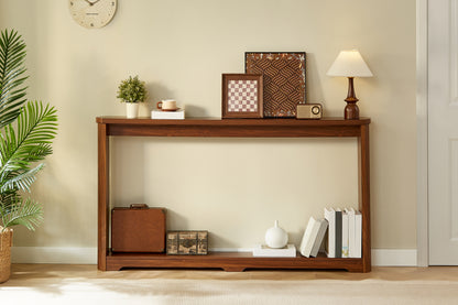70.1'corrugated texture storage table for entranceways, narrow wooden console sofa table, can be placed behind the sofa, suitable for entranceways, corridors, and front door.Walnut.70.1'L*8.7'W*35.5'H