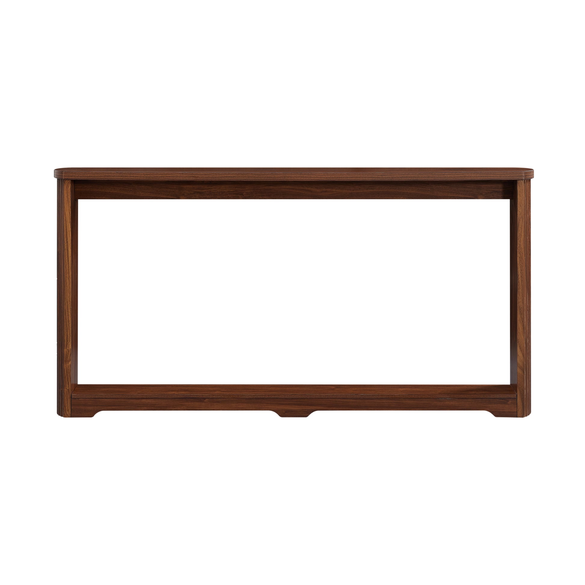 70.1'corrugated texture storage table for entranceways, narrow wooden console sofa table, can be placed behind the sofa, suitable for entranceways, corridors, and front door.Walnut.70.1'L*8.7'W*35.5'H