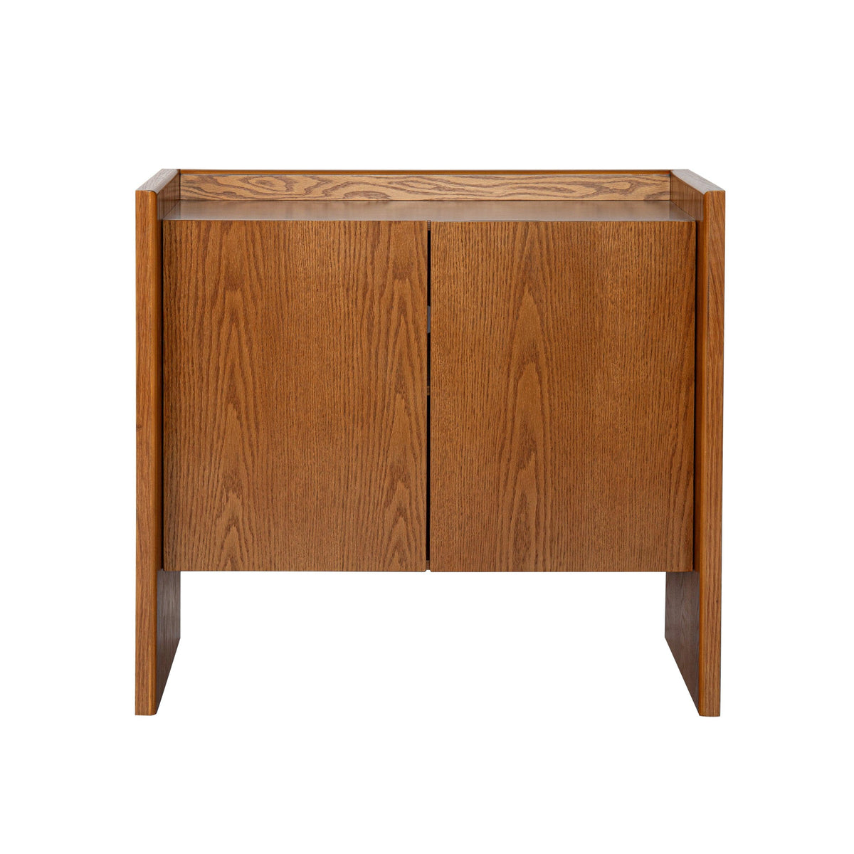 Modern Walnut Sideboard Buffet Cabinet With Storage.