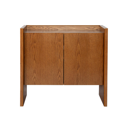 Walnut-colored Sideboard, Buffet Cabinet with Storage, Rustic Storage Cabinet for Entryway, Hallway, Living Room, Kitchen, Dining Room, Bedroom, 33.9"×15"×31.5"