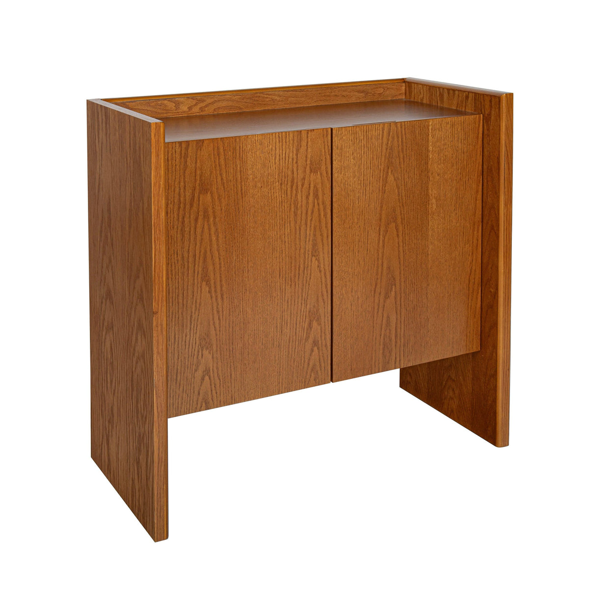 Modern Walnut Sideboard Buffet Cabinet With Storage.